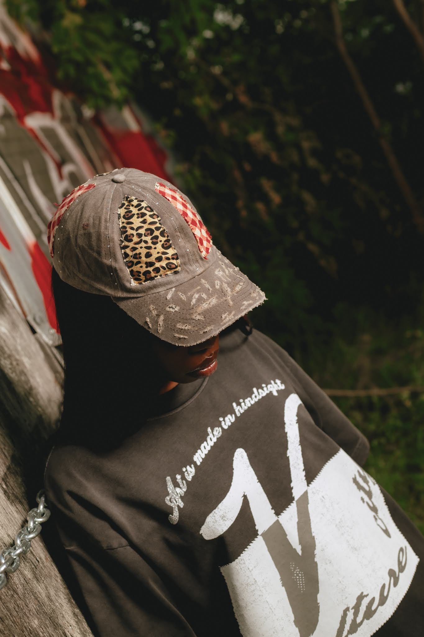 CITYOFVULTURES COLLECTION Plaid/Cheetah Patch Cap