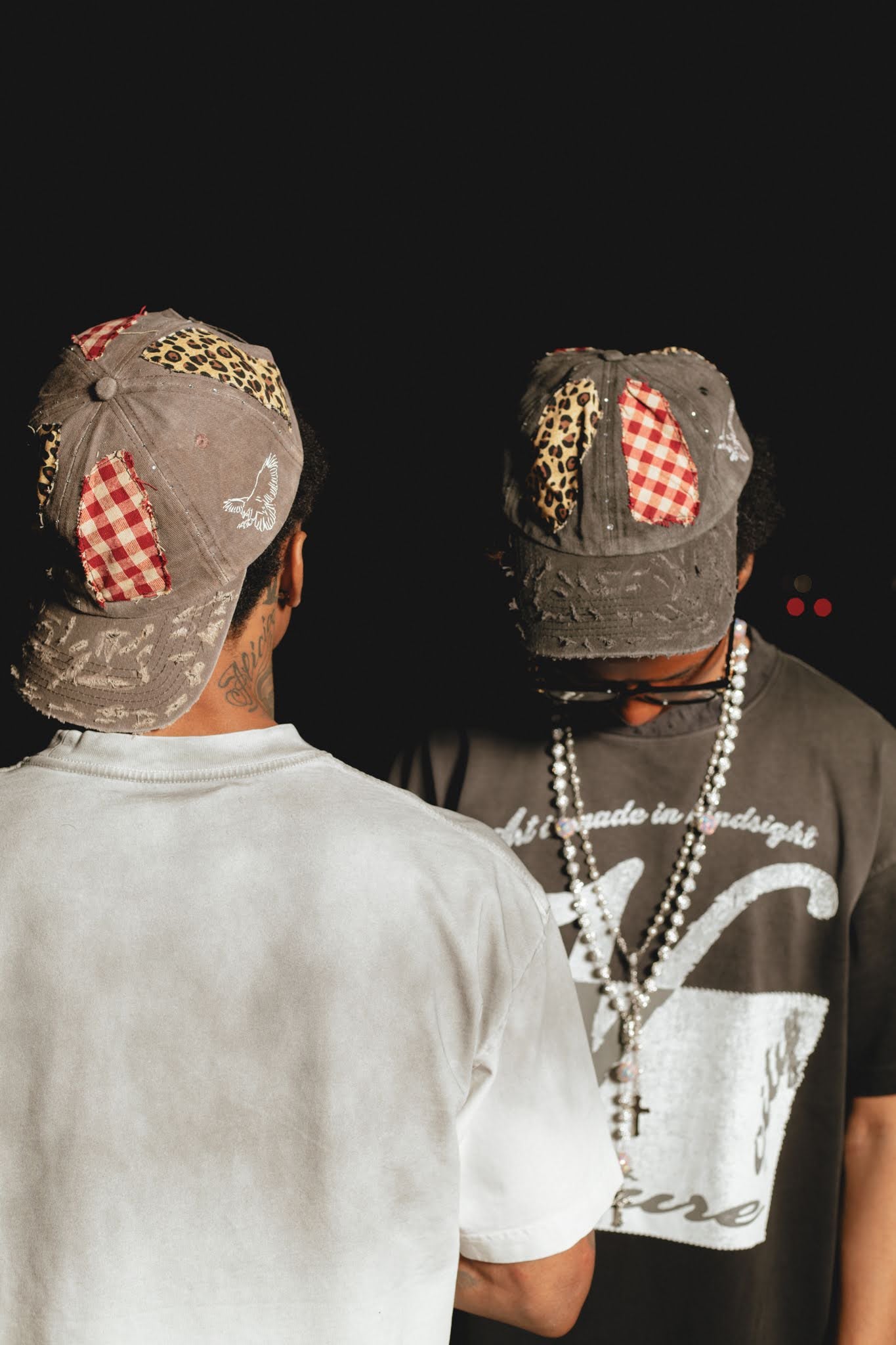 CITYOFVULTURES COLLECTION Plaid/Cheetah Patch Cap